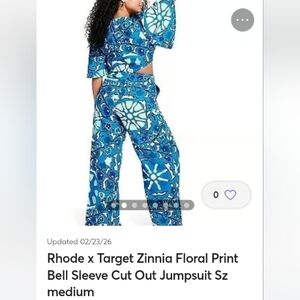 RHODE Blue and White Floral Jumpsuit